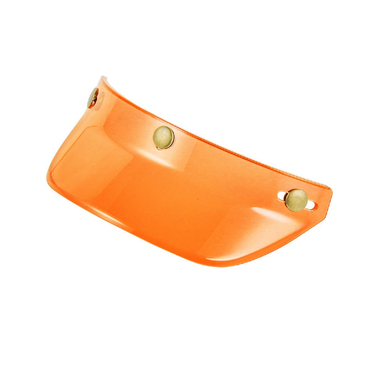 ヘルメットバイザー クリアオレンジ バイク ヘルメット バイザー スモールジェット 日差し対策 雨対策 簡単装着 3スナップボタン拍卖