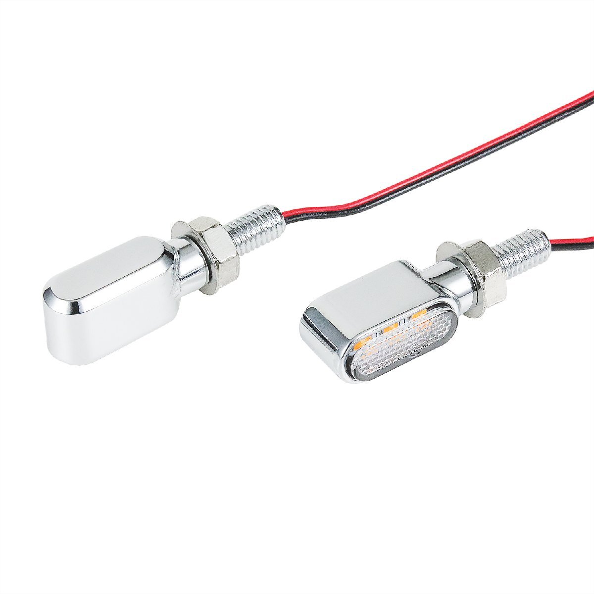 バイク用ウィンカー 小型 汎用 led 縦型 四角 クリアレンズ 12V 高輝度 防水 オートバイ用 車検対応拍卖
