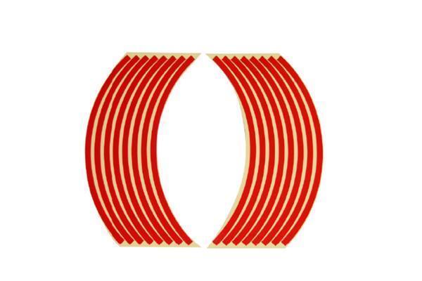 汎用 10インチ ホイール用 リムステッカー レッド リムライン バイクパーツセンター拍卖