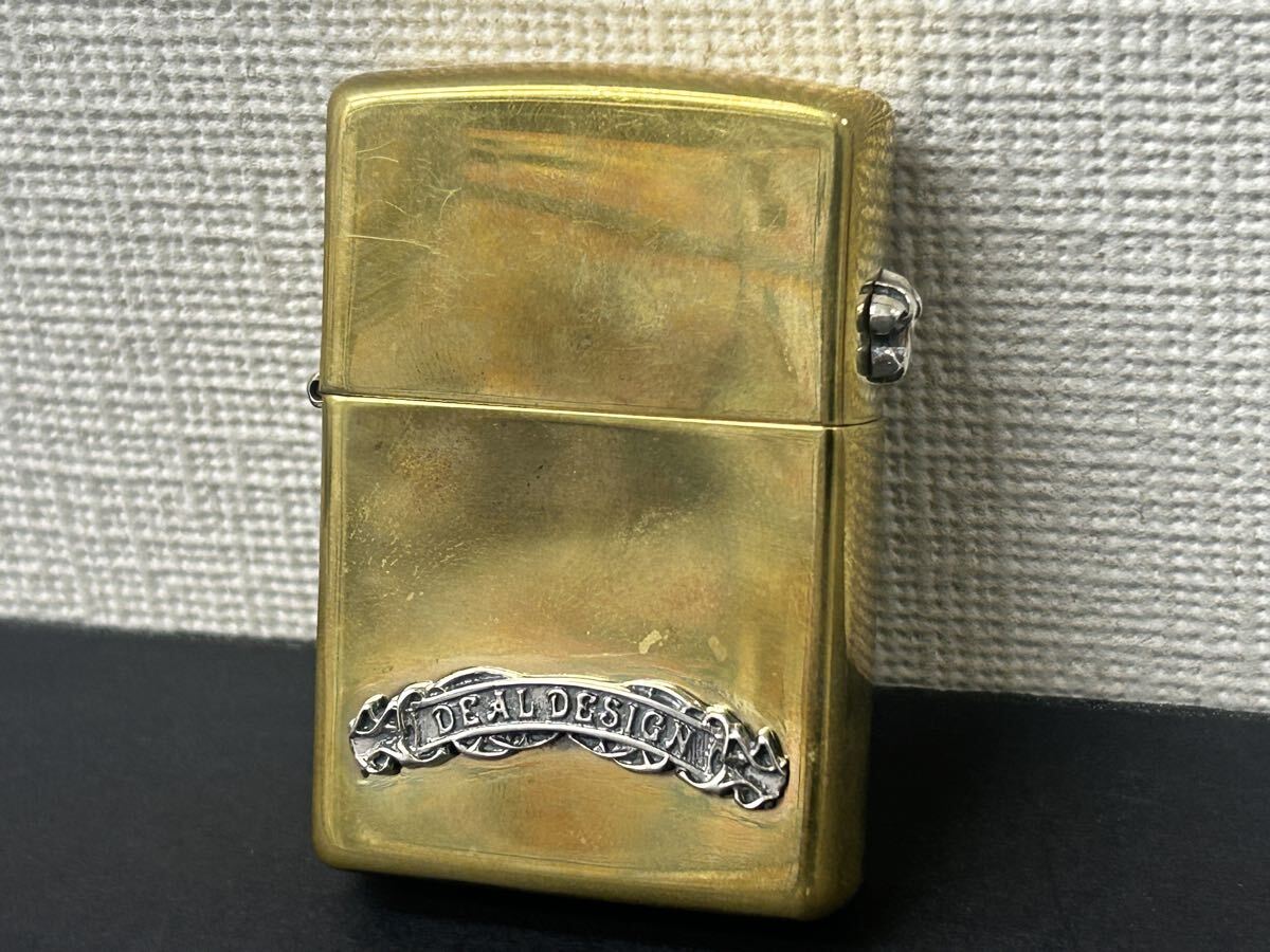 ★即決★Zippoジッポーライター DEAL DESIGN ディールデザイン★ゴールドカラー★拍卖