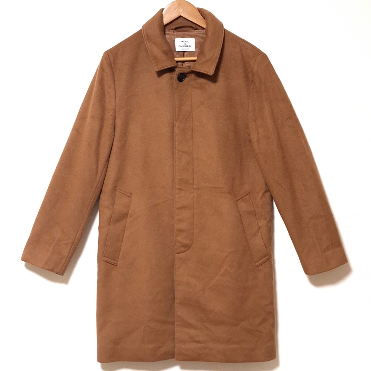 W435【URBAN RESEARCH】アーバンリサーチ ミドル丈 コート アウター ベーシック 上品 秋冬 ビジネス キレイめ ブラウン メンズ サイズL/QQ拍卖