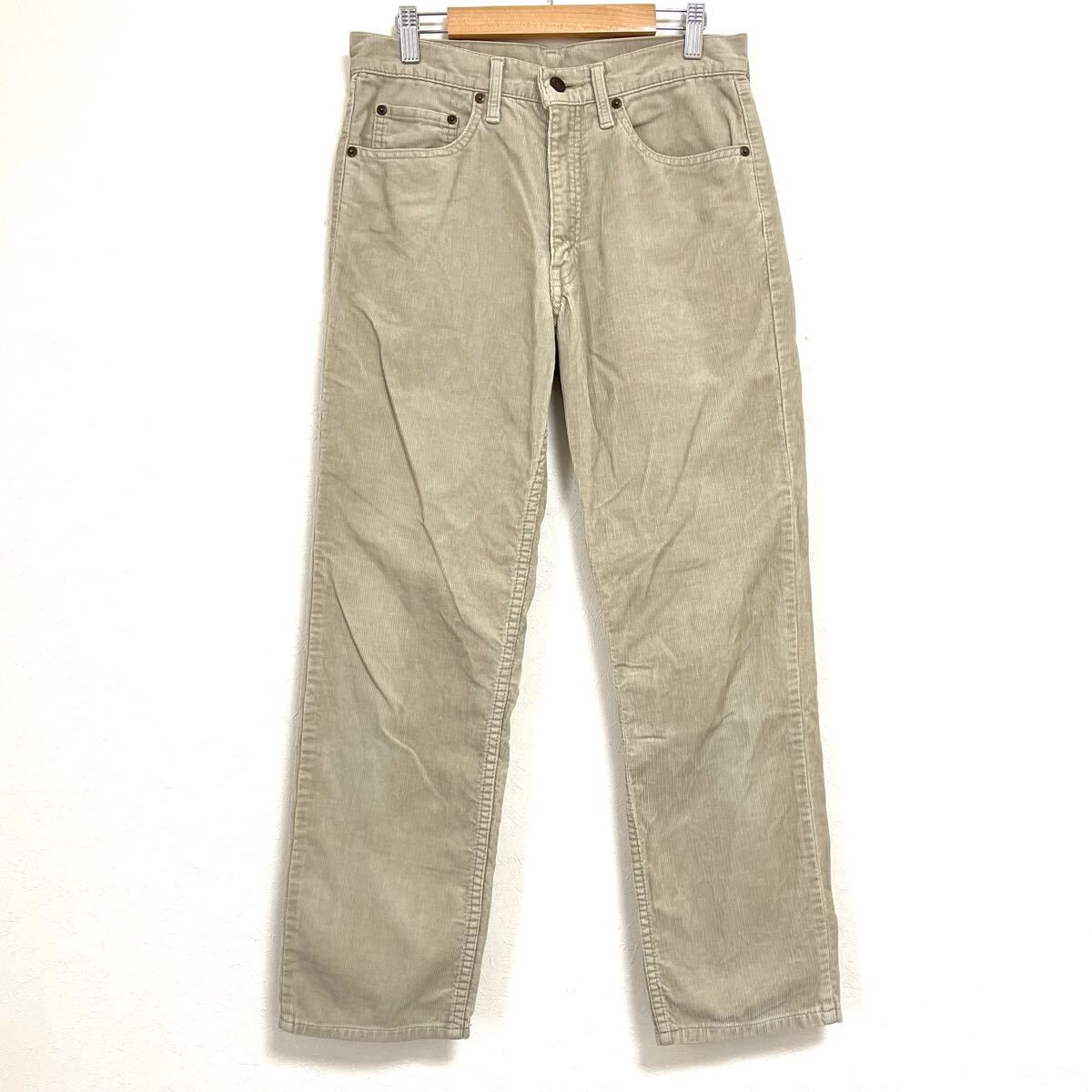 W726【Levi's】リーバイス 503-1522 コーデュロイ パンツ ボトムス 日本製 秋冬 定番 カジュアル 着回し ベージュ メンズ W30(M位)/mm拍卖