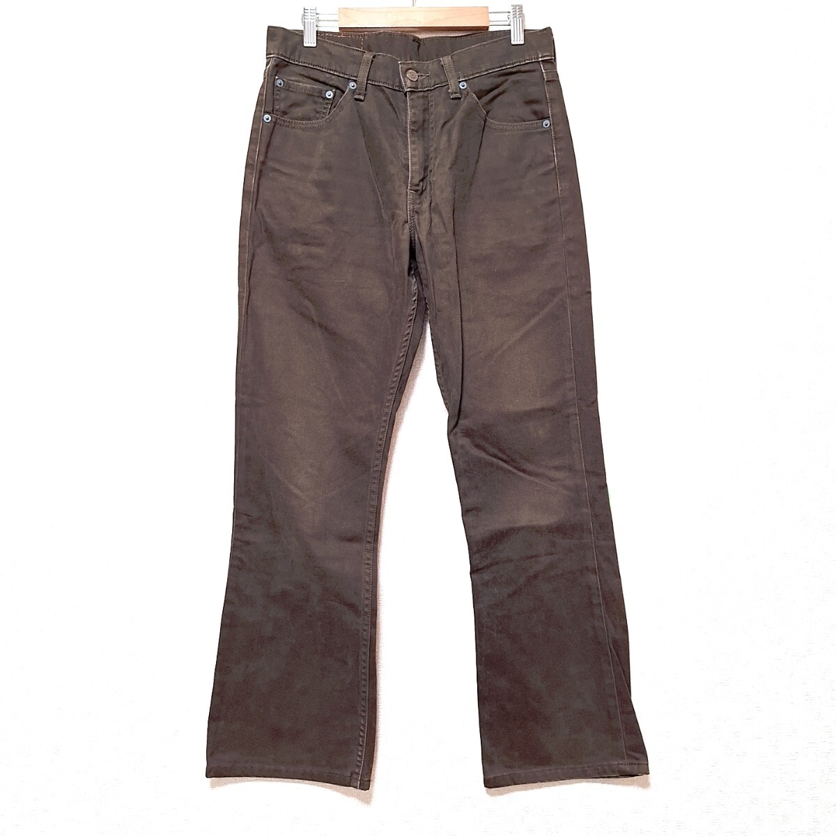 W782【Levi's】リーバイス ブーツカットパンツ ボトムス アメカジ シンプル 無地 大きめ ゆったり ブラウン メンズ W31/ee拍卖