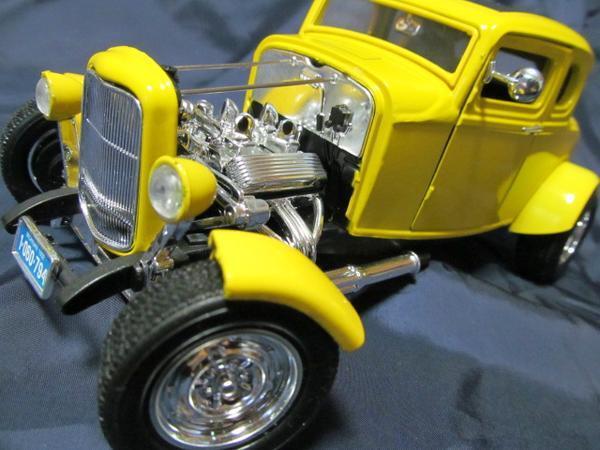 《全国一律送料800円》 ◇超希少 1/18 フォード ホットロッド 1932年 黄色 V8拍卖
