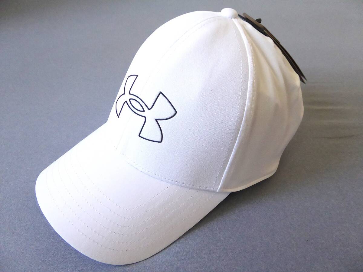 UNDER ARMOUR GOLF アンダーアーマー ゴルフ UA CLASSIC FIT 撥水加工 ドライ 速乾 キャップ L/XL 白 57-60cm ②拍卖