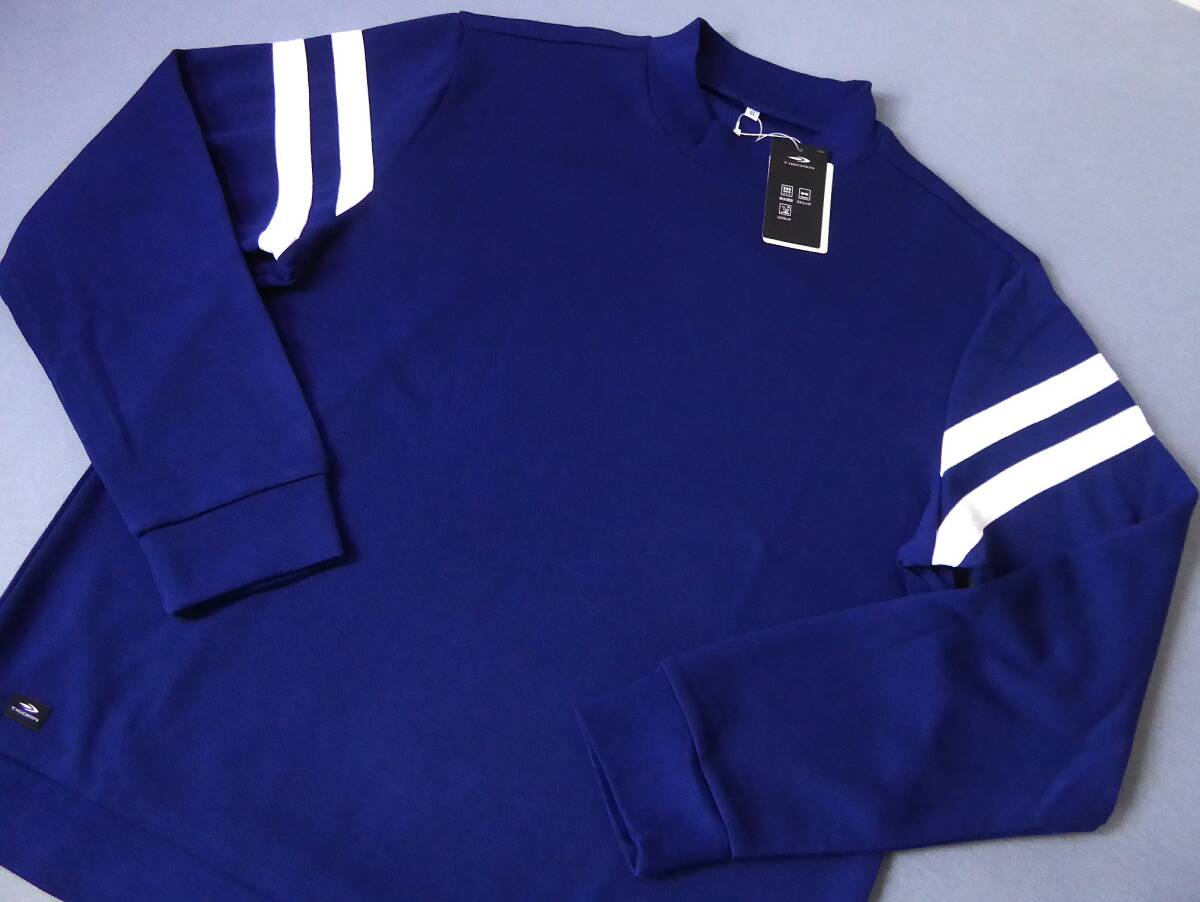 TIGORA GOLF ティゴラ ゴルフ 吸水速乾 ドライ UVカット ストレッチ Wフェイス モックネック長袖シャツ XL 紺拍卖