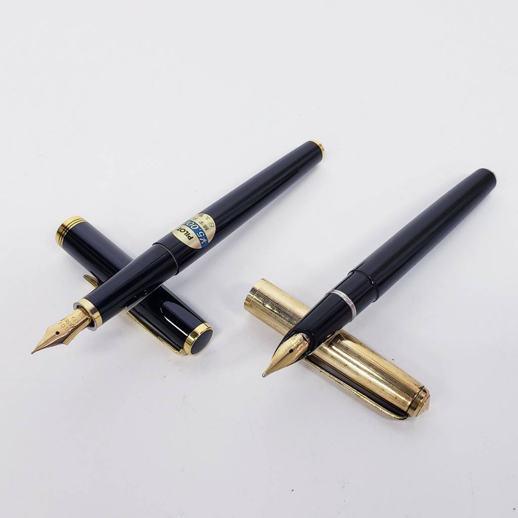 25横/A015906-3/TK3000/E113-504/万年筆 2点まとめ PILOT パイロット 14K-585 〈F〉細字/SIGNATURE 14K拍卖