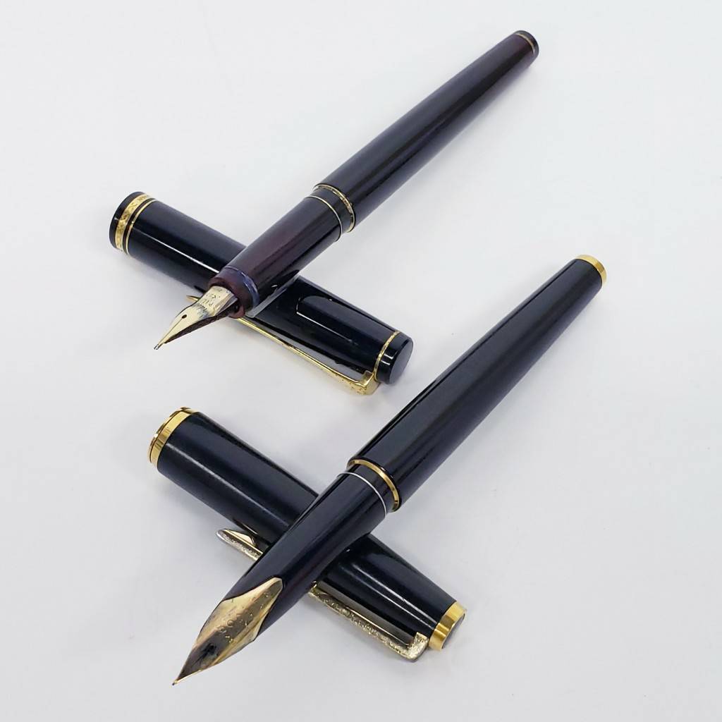 25国/A037325-1/IT3000/E113-523/万年筆 2点まとめ PILOT パイロット CUSTOM 18K-750 〈F〉H1173/Elabo 14K-585 〈S.M〉拍卖