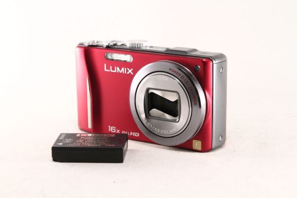 ★訳あり品★パナソニック Panasonic Lumix DMC-TZ20 レッド★通電OK バッテリー付★105220拍卖