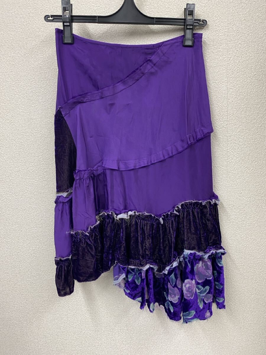 ♪ 送料無料 コムデギャルソンCOMMEdesGARCONS tricot 未使用品 キュプラ・レーヨン ドッキングスカート M拍卖