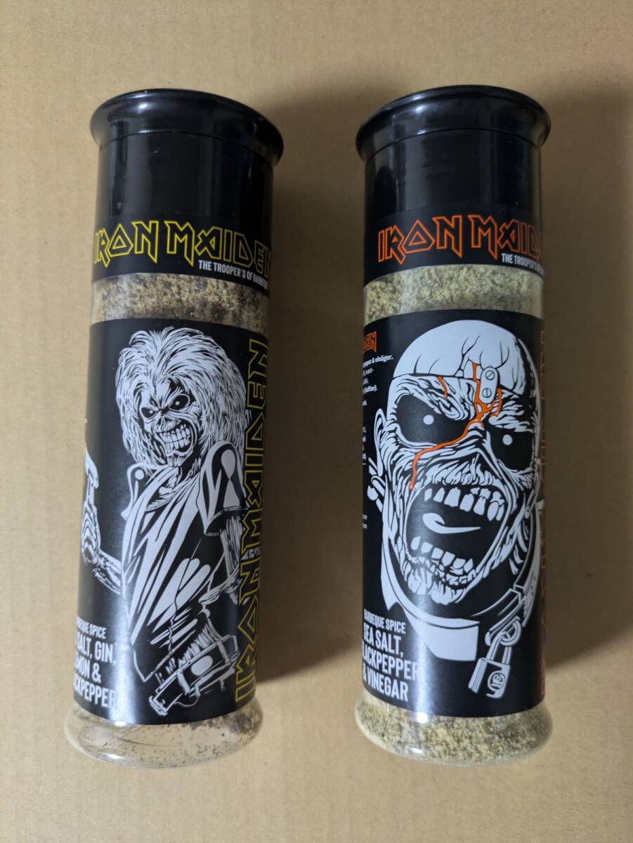 アイアン メイデン BBQ スパイス 2本 デレク リッグス デザイン Iron Maiden Eddie The Head バーベキュー Spice エディ HMHR Derek Riggs拍卖