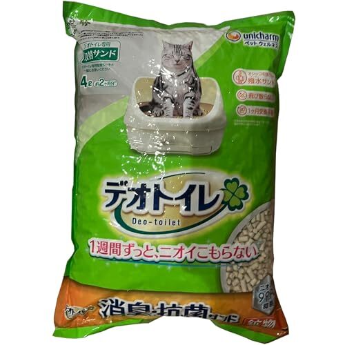 1週間消臭・抗菌デオトイレ 取り替え品 飛び散らない消臭・抗菌サンド 4L×2袋拍卖