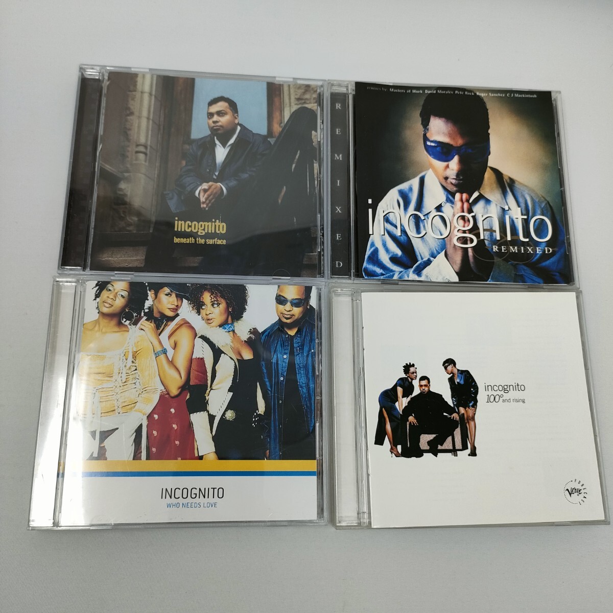 CD インコグニート 4枚 WHO NEEDS LOVE / BENEATH THE SURFACE / 100 And Rising / Remixed Incognito 即決 送料込み拍卖