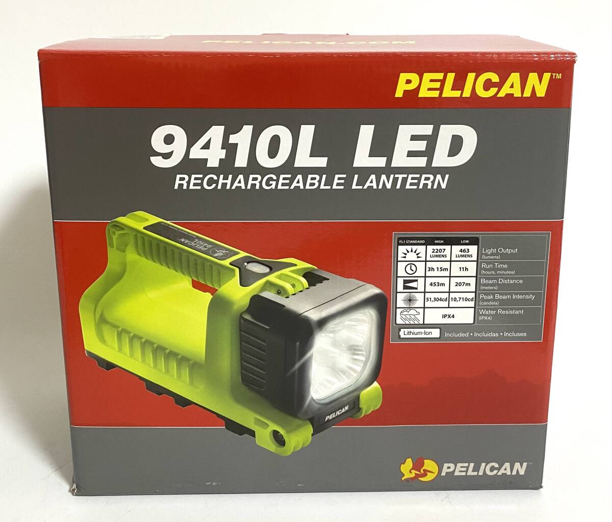 ★未使用品★ PELICAN ペリカン LEDライト 9410L 防滴型(IPX4) 4灯搭載 ランタン ハンディライト 充電式防水型ライト 懐中電灯 I251001-2拍卖