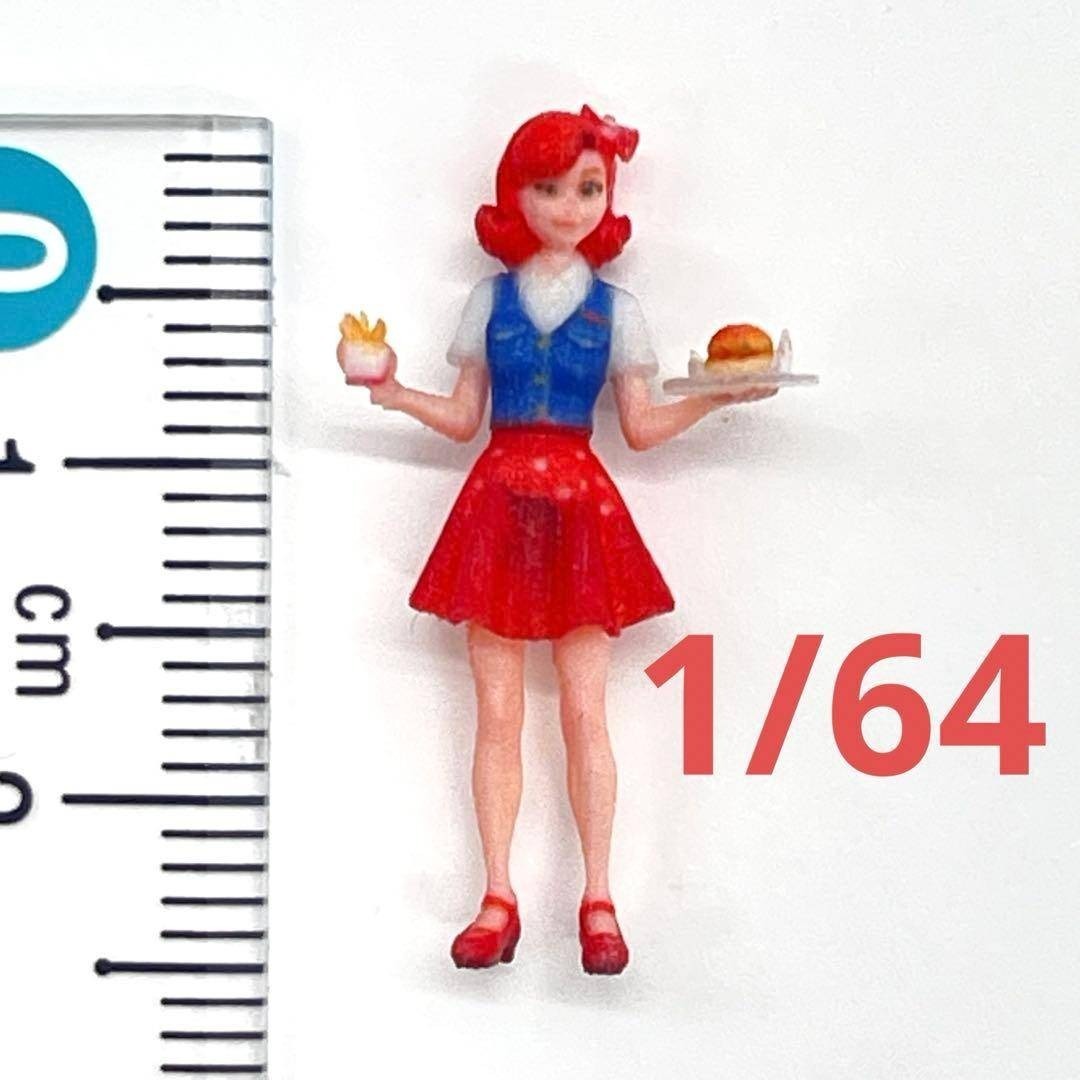 1/64 ウェイトレス② フィギュア ダイナー ミニカーに ジオラマ ミニチュア 完成品 リアルフィギュア ミニチュアイメージ 3D拍卖