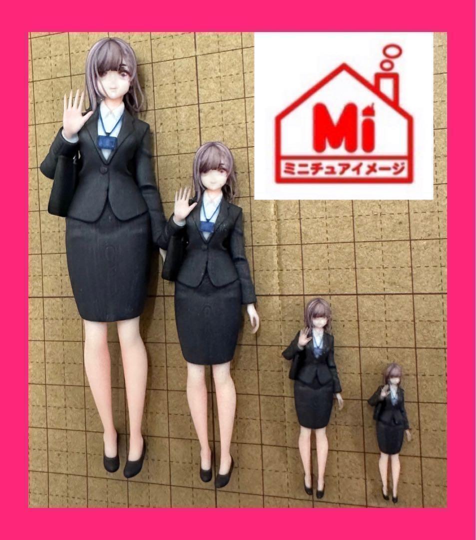 1/64★1/43★1/24★1/18★女の子★フィギュア4体★ミニカーに★ミニチュアイメージ リアルフィギュア拍卖