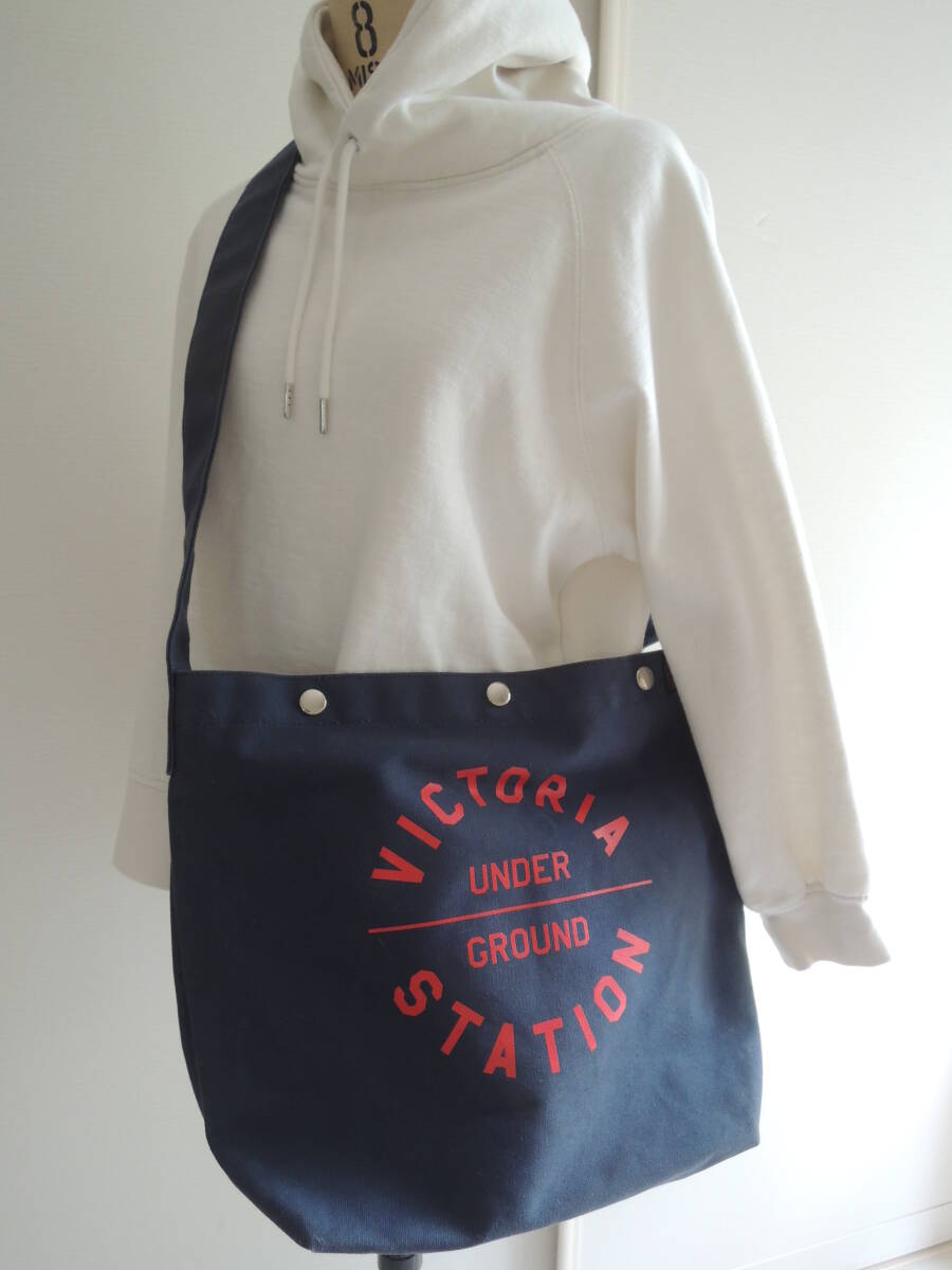 OVER WORKS FACTORY 帆布ショルダーバッグ ロゴ入り オーバーワークファクトリー拍卖