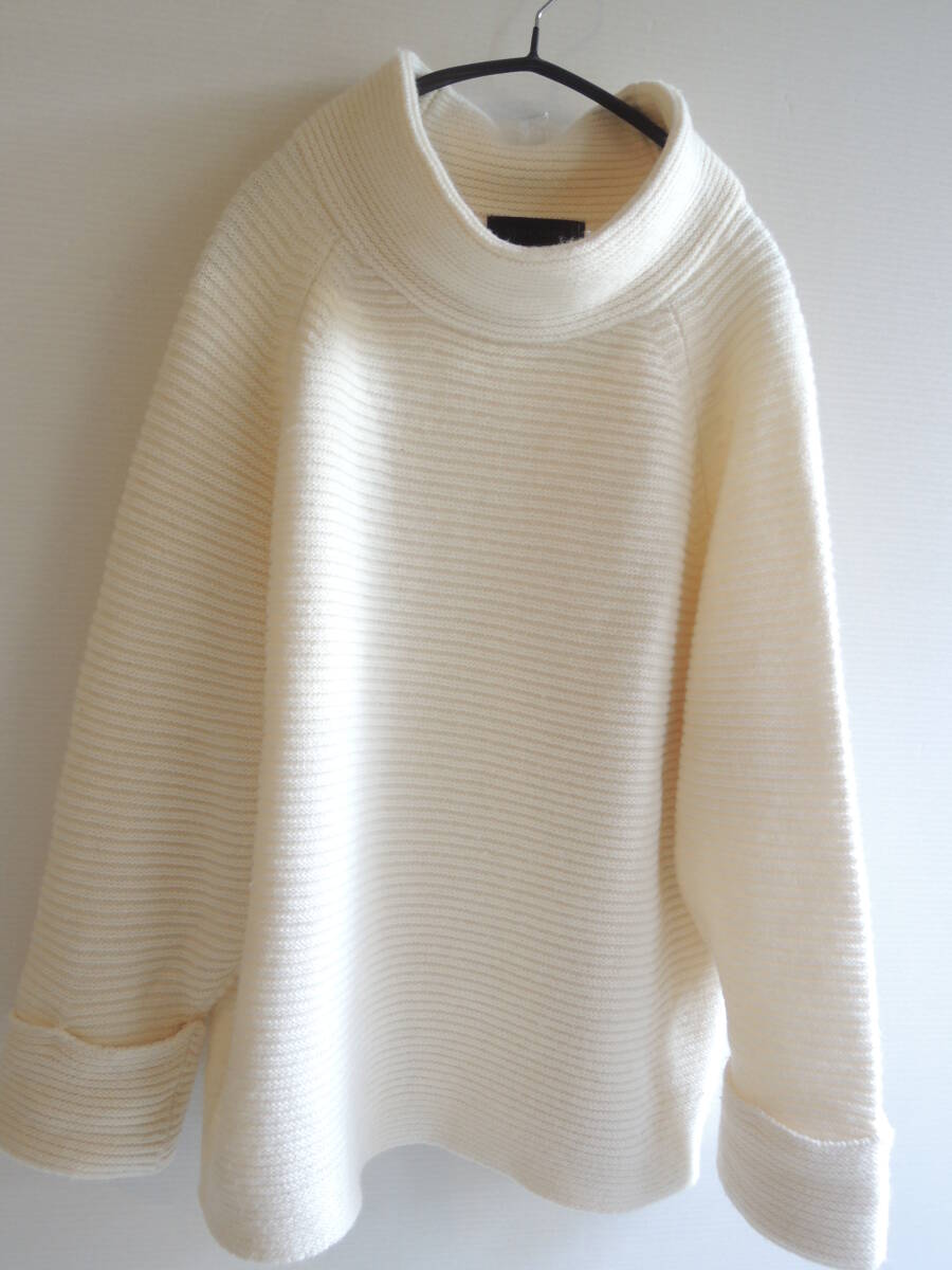 スコットクラブ オフタートル ラグラン スリーブニット ミルキーホワイト ゆったり Mサイズ SCOT CLUB拍卖