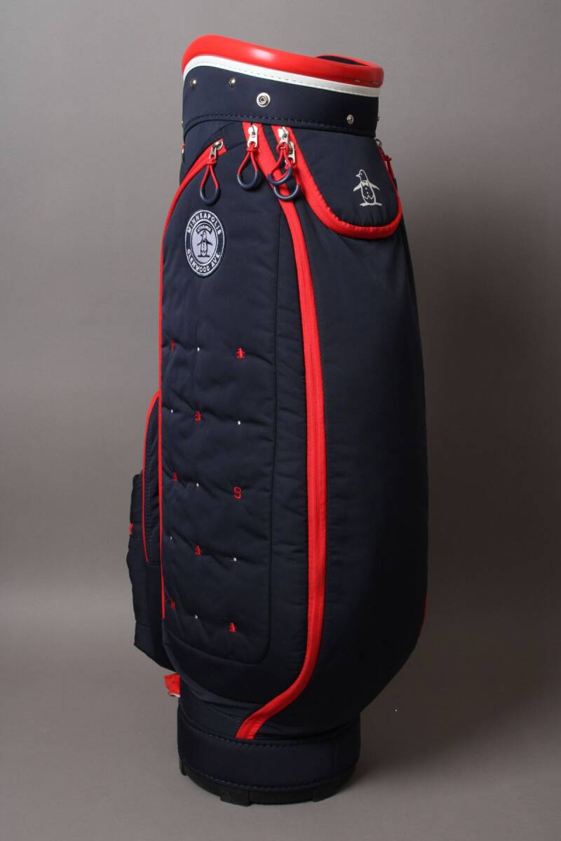 美品 Munsingwear マンシングウェア キャディバッグ《8型》カート 5分割 軽量 ネイビー ショルダー ゴルフバッグ #160※C763拍卖