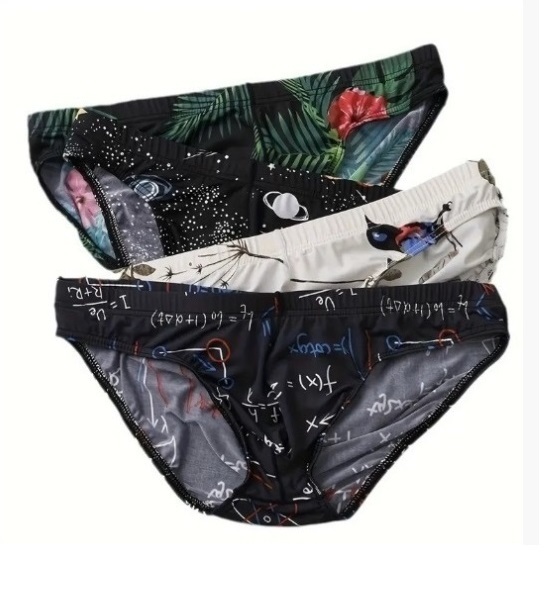 4枚セット すべすべアイスシルク製 メンズビキニ タグL(72日本人サイズM相当)未使用拍卖