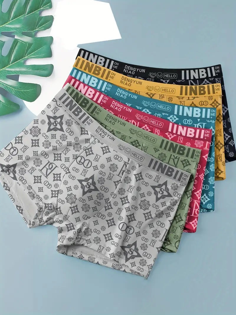 6枚セット 柔らか素材のメンズボクサー タグL(72日本人サイズM相当)未使用拍卖