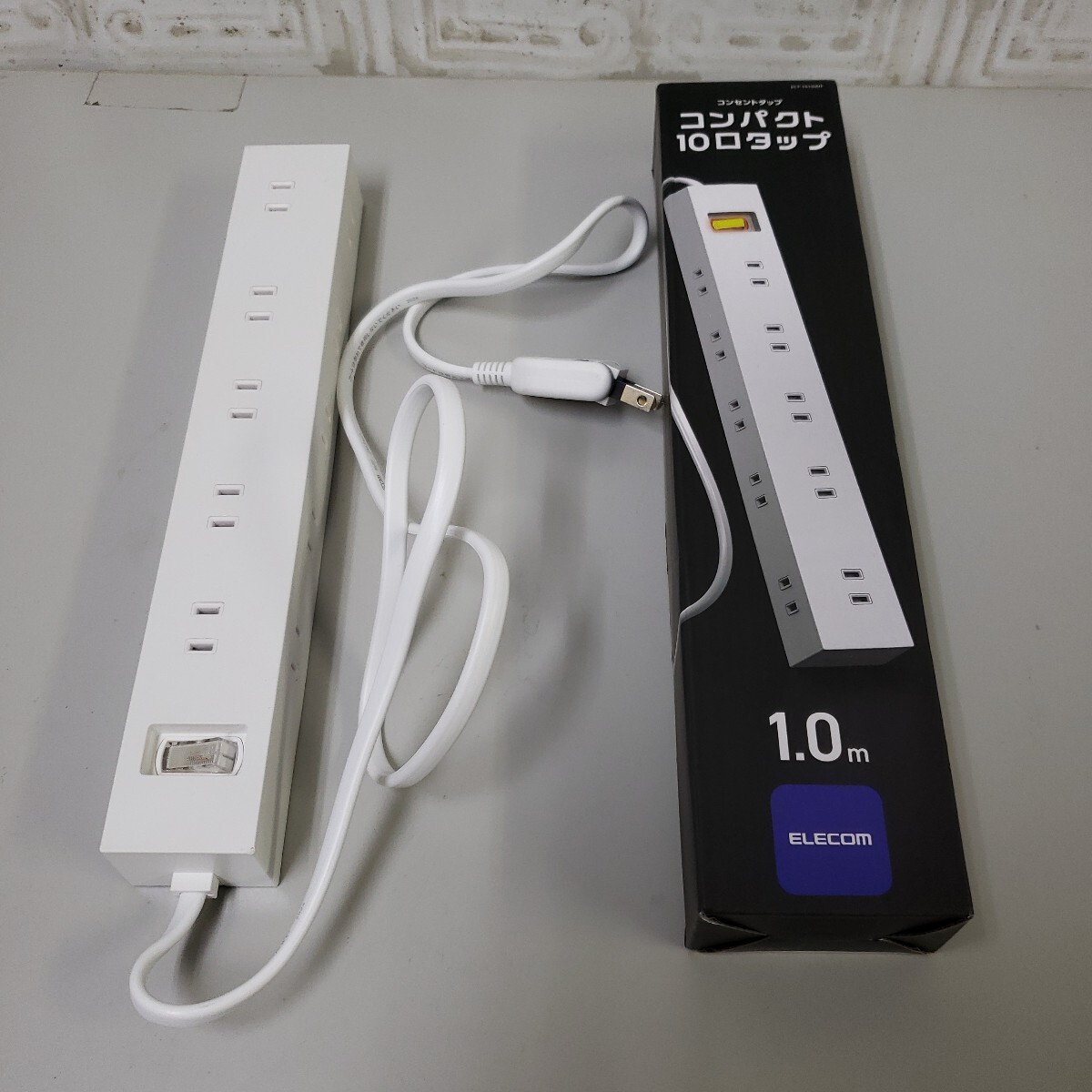 710y2013★エレコム 電源タップ 雷ガード 10個口 差し込み口2面 1m マグネット ほこりシャッター付 スイングプラグ ECT-1510WH拍卖
