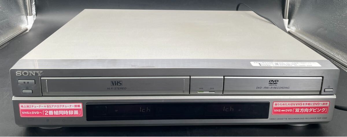 FS2821 SONY ソニー Video cassette recorder RDR-VD60 ビデオカセットレコーダー DVDレコーダー 通電確認済みです。拍卖