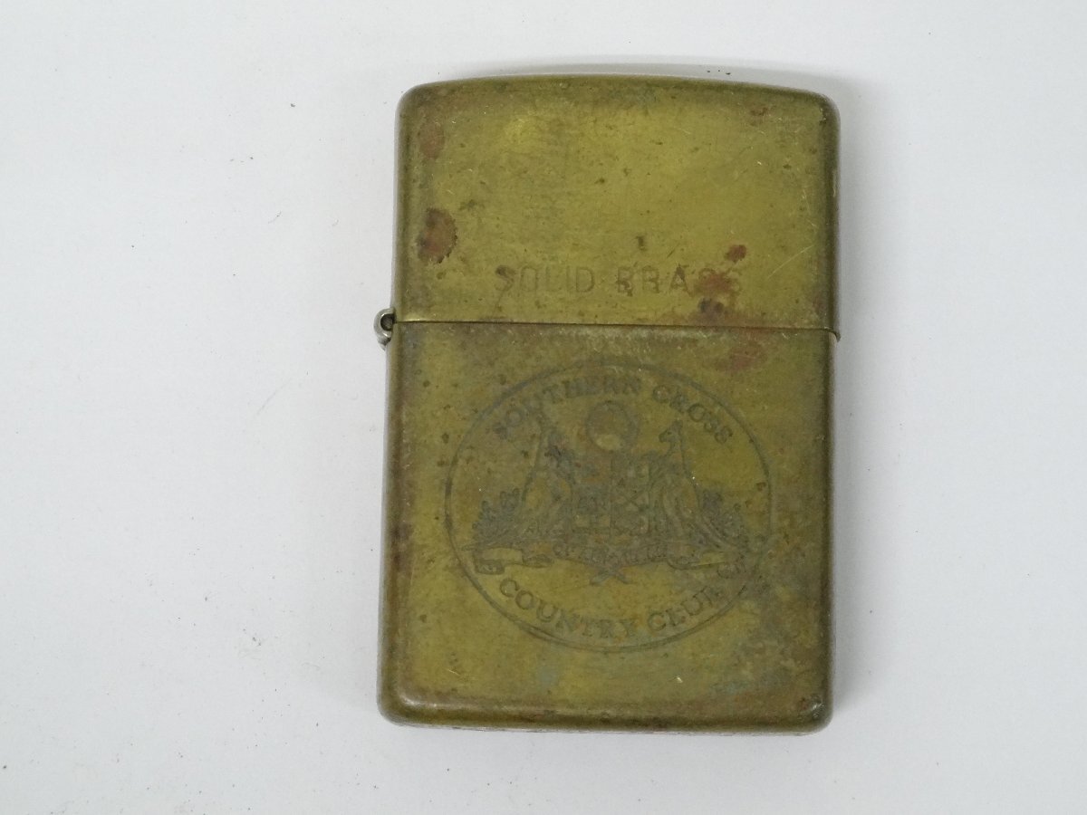 ユ■/Zこ9716 Zippo ジッポ SOLID BRASS SOUTHERN CROSS COUNTRY CLUB / 着火未確認 ジャンク 保証無拍卖