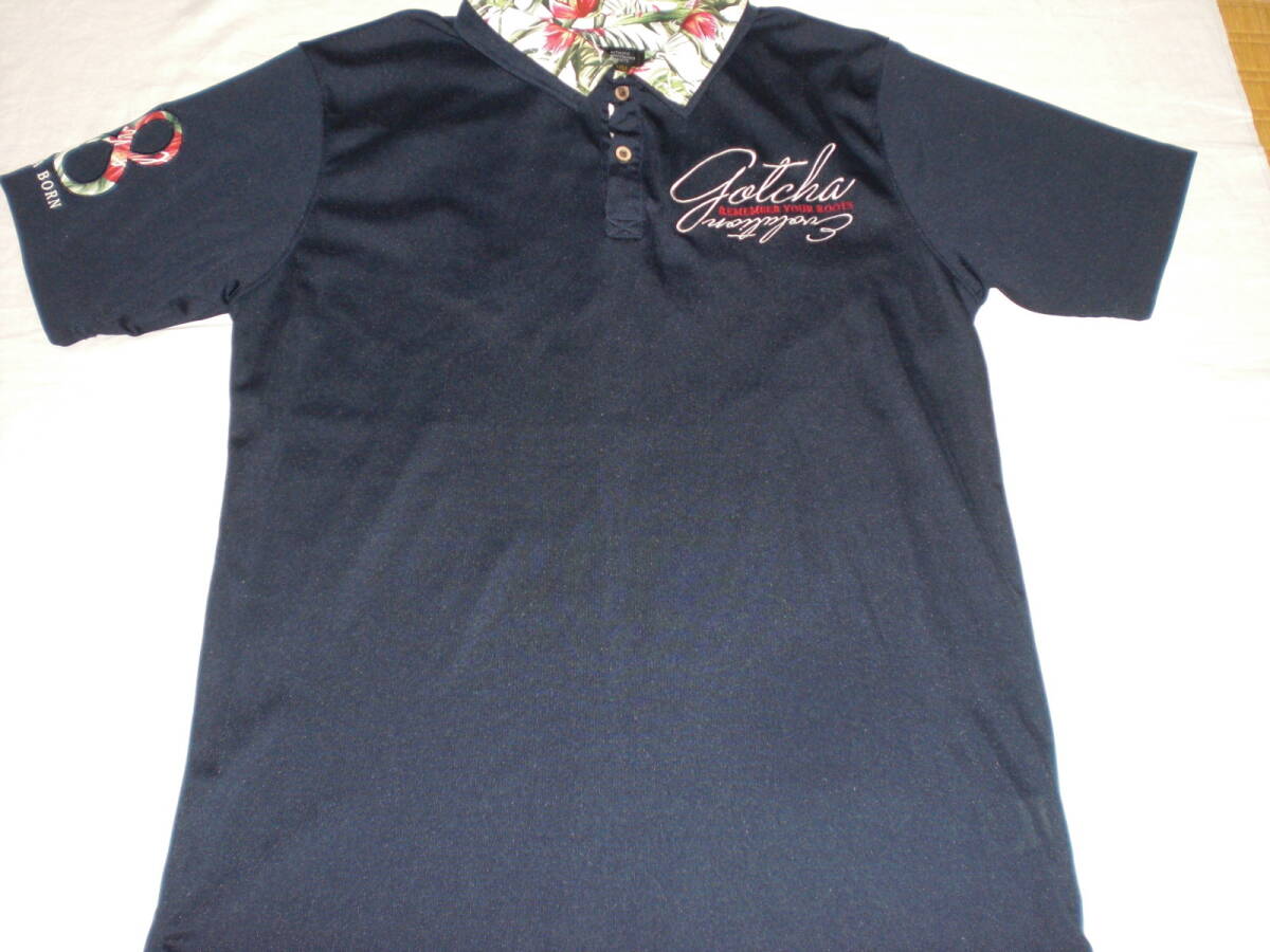 GOTCHA GOLFガッチャゴルフ・紺 半袖ポロシャツ(XXXL) USED 拍卖