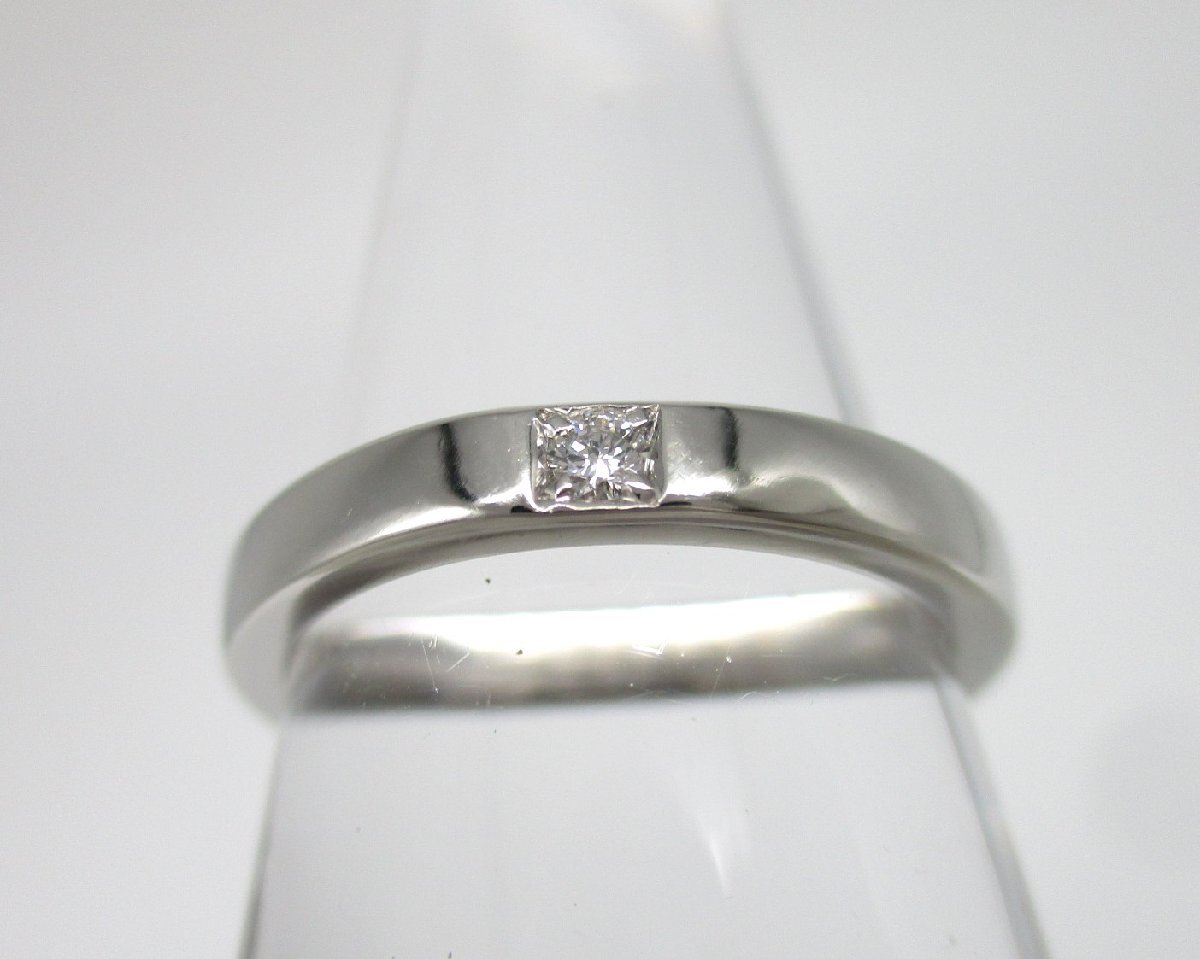 ■ブルガリ■美品■PT950 マリーミー リング 1Pダイヤモンド■12号■拍卖