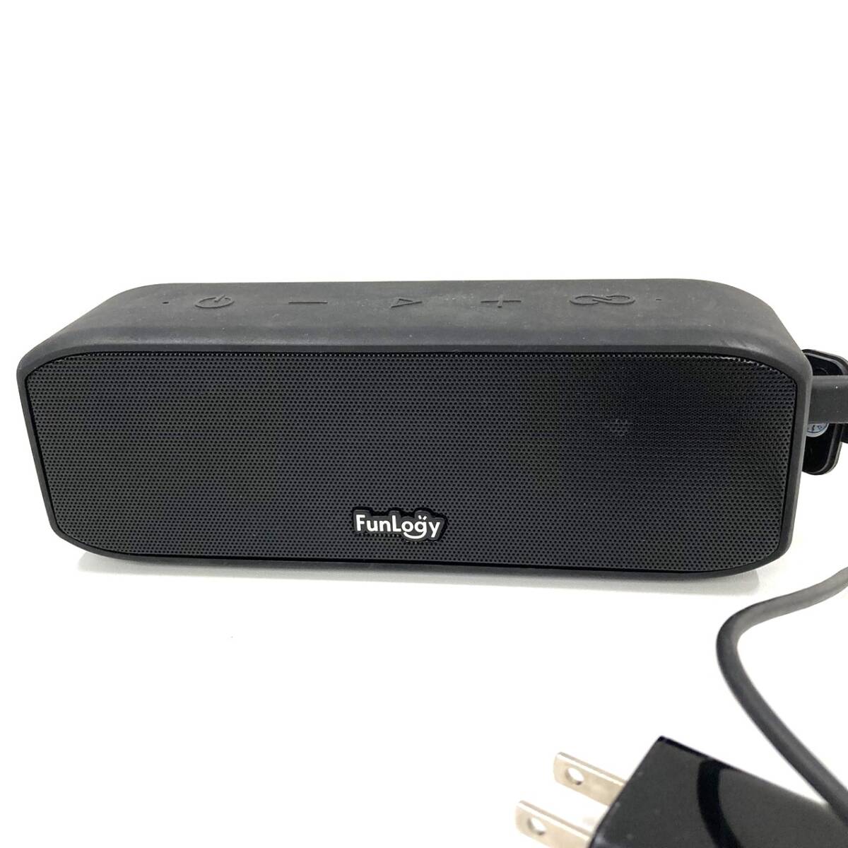 2604 FunLogy スピーカー FLS723JA ファンロジー ポータブル Bluetooth 黒 ブラック ブルートゥース 電源つきます 充電器あります拍卖
