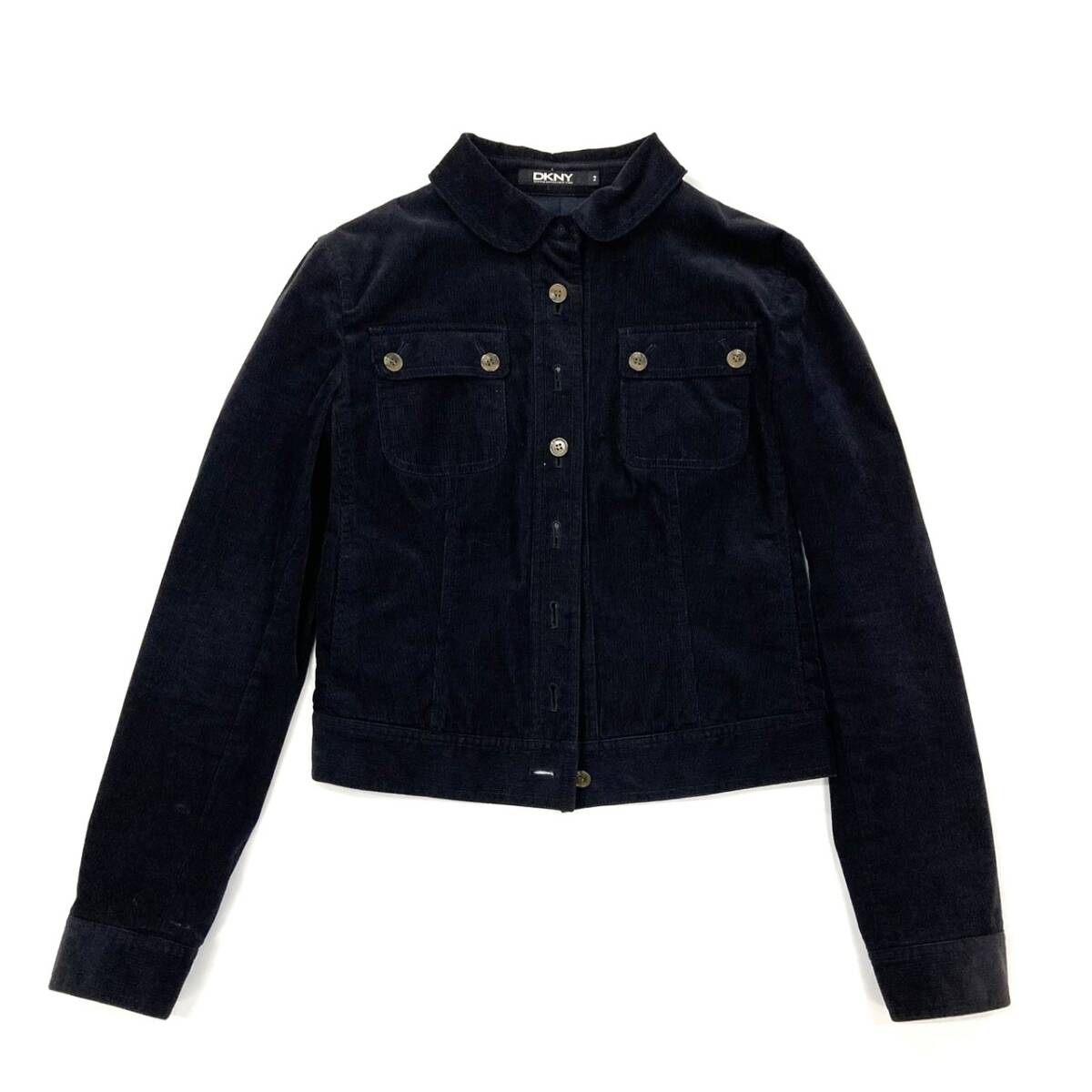 6104 ジャケット DKNY 服 ファッション 紺 ダーク系 おしゃれ ボタン ブランド タグ 上着 レディース ウィメンズ拍卖