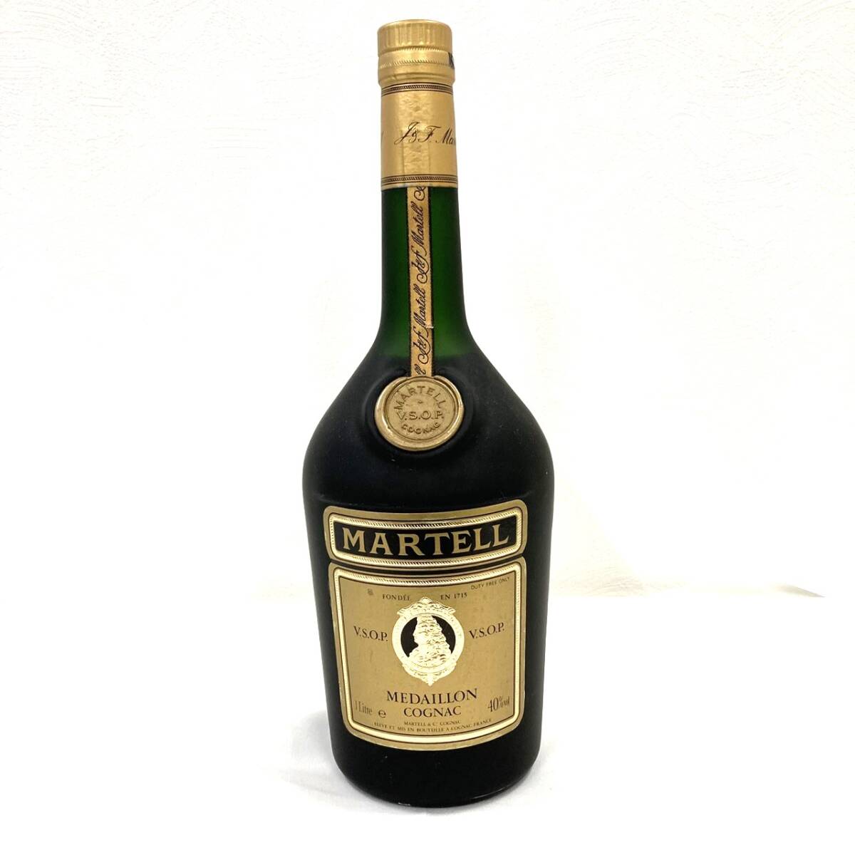 5802 マーテルVSOP メダイヨン 1000ml 旧金 お酒 MARTELL ゴールドカラー拍卖