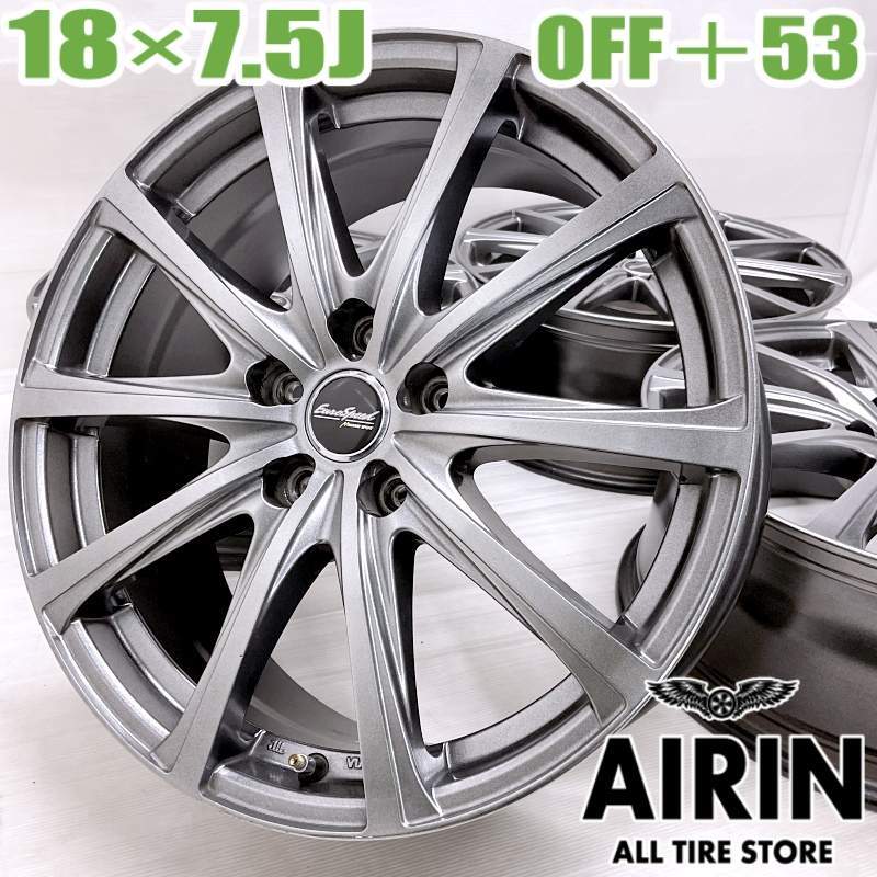 アルミホイール 18インチ Eurospeed ユーロスピード ヤリスクロス レガシィアウトバック オデッセイ WRX S4 などに アルミ ホイール拍卖