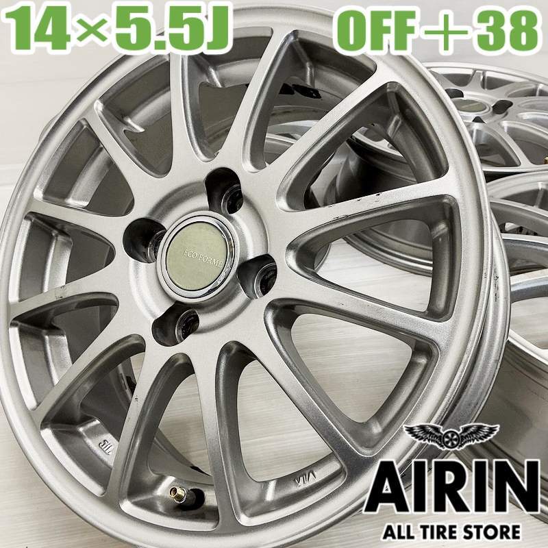 中古 アルミホイール FORME エコフォルム 4本セット タンク ジャスティ パッソ ルーミー ヤリスハイブリット トール などに ホイール拍卖