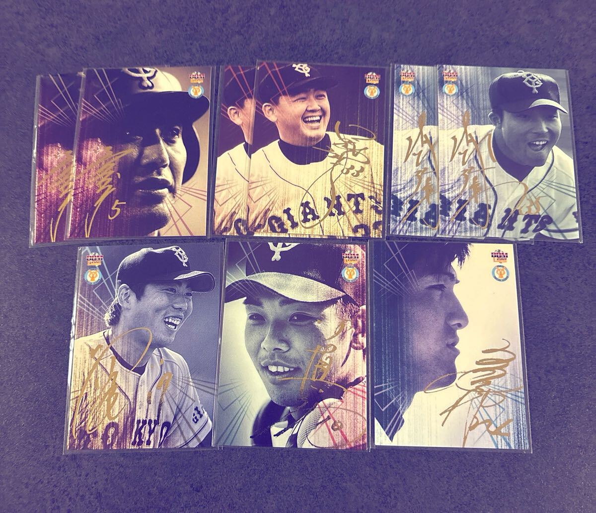 BBM 2001 読売ジャイアンツ 金箔サイン まとめ売り 清原和博 江藤智 清水隆行 上原浩二 阿部慎之助 高橋由伸 巨人拍卖