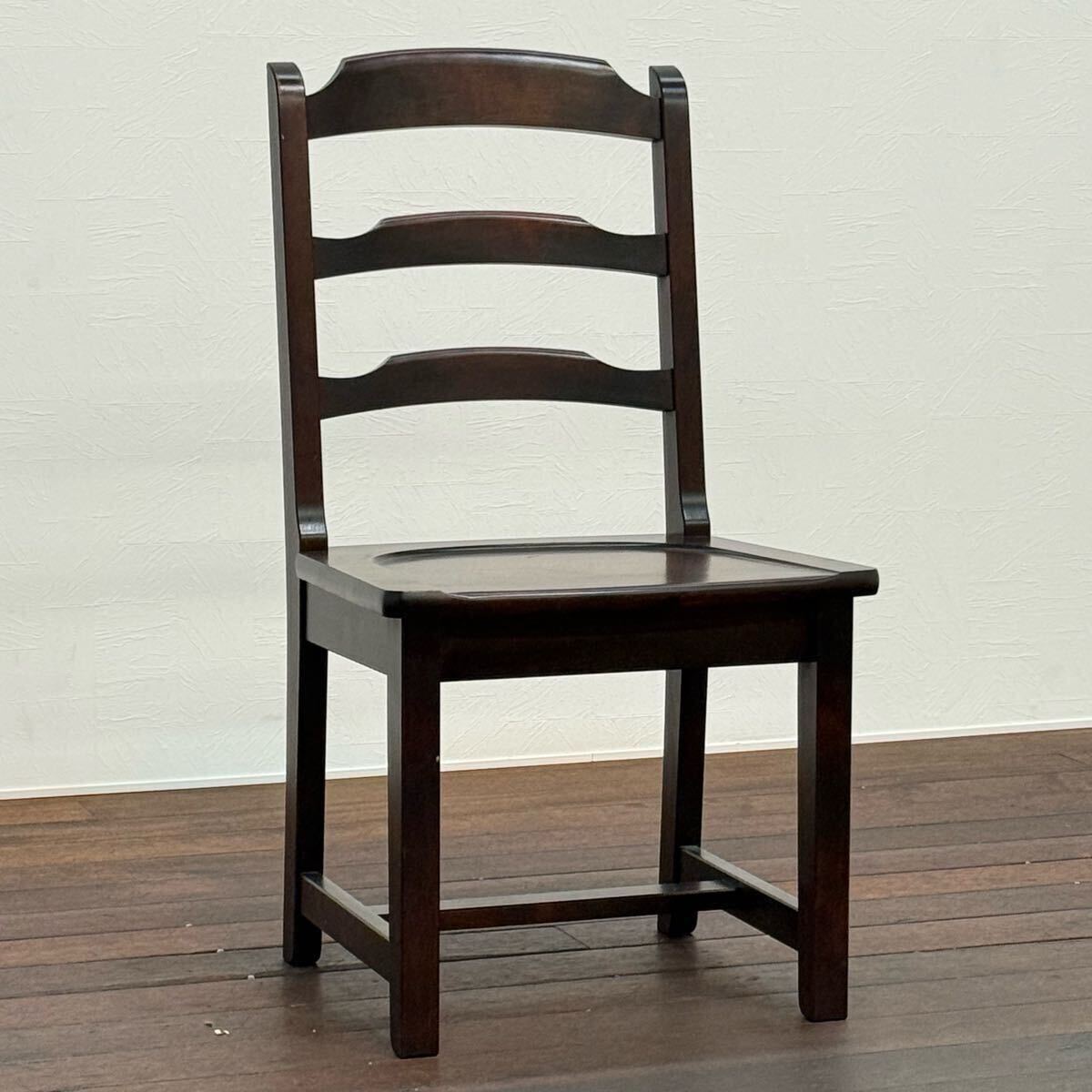 H110K19b 北海道民芸家具 ラダーバックチェア HM620 ダイニングチェア 樺 カバ材 無垢材 食卓椅子 食卓イス 板座チェア 和モダン拍卖