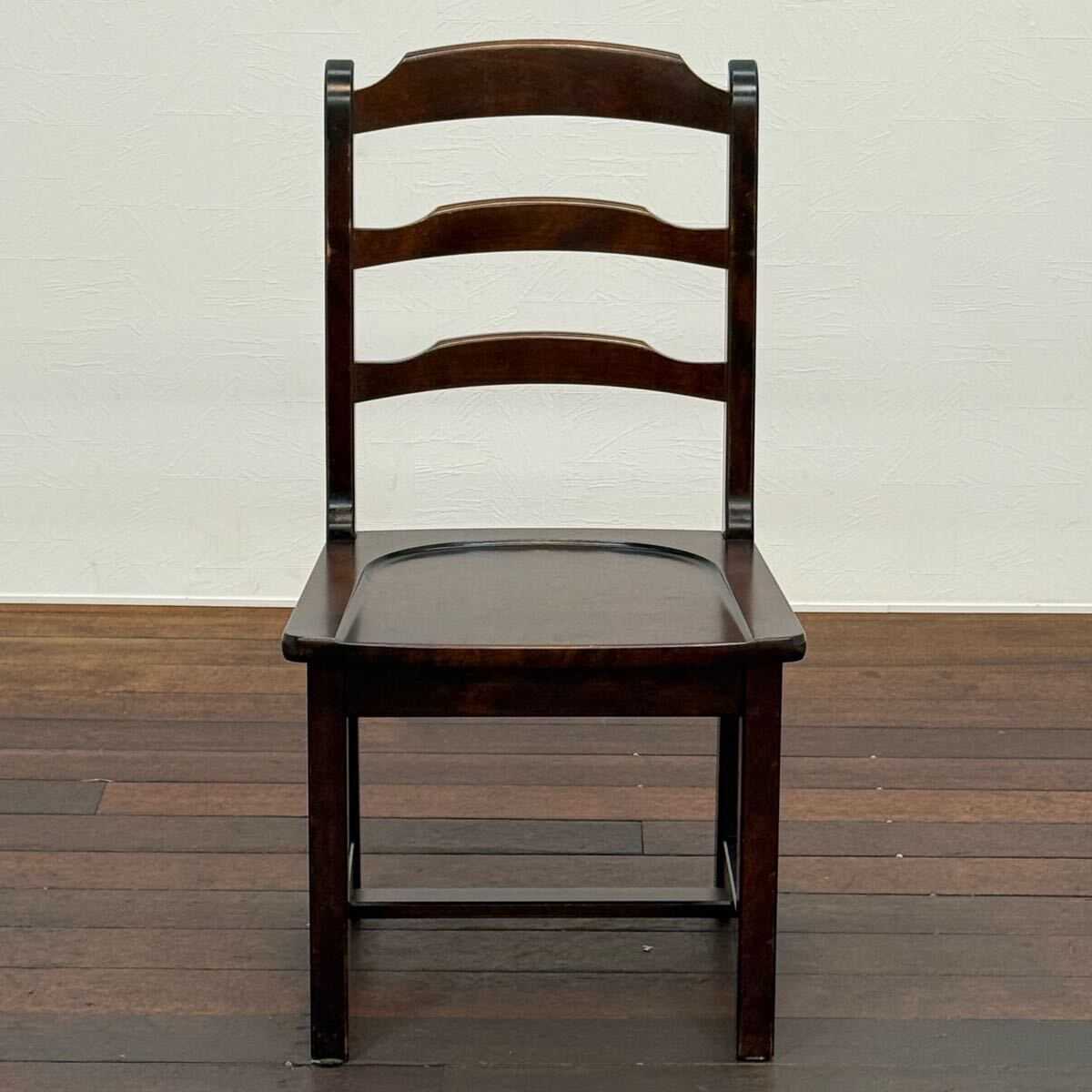 H110K40c 北海道民芸家具 ラダーバックチェア HM620 ダイニングチェア 樺材 無垢材 食卓椅子 食卓イス 板座チェア 和モダン 食堂椅子 木製拍卖