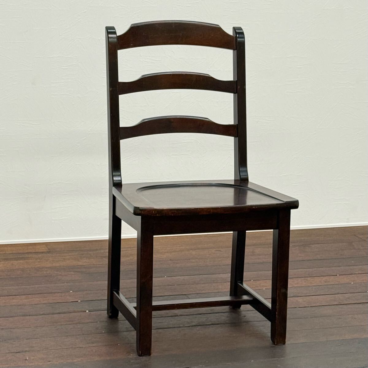 H110K40b 北海道民芸家具 ラダーバックチェア HM620 ダイニングチェア 樺 カバ材 無垢材 食卓椅子 食卓イス 板座チェア 和モダン拍卖