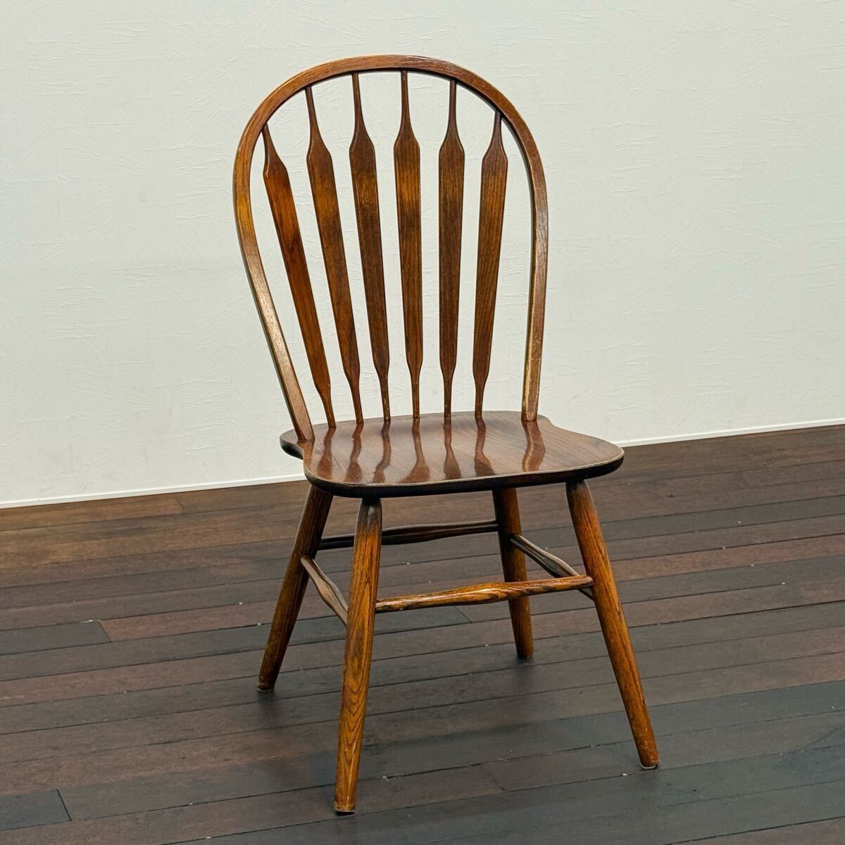 H110K3b Shin Lee シンリー ダイニングチェア ウィンザーチェア 食卓イス 食卓椅子 アームレスチェア ボウバック カフェチェア IDC大塚家具拍卖