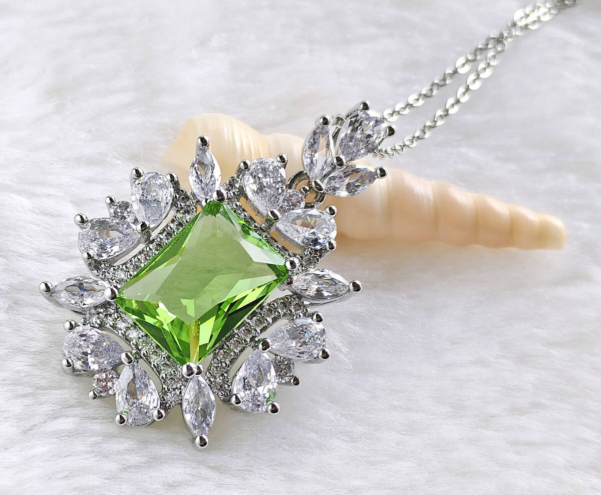 N2501263◆Bigstone◆【目立つ大粒宝石】華麗な輝き*欧米ファッション*人気名品*ネックレス拍卖