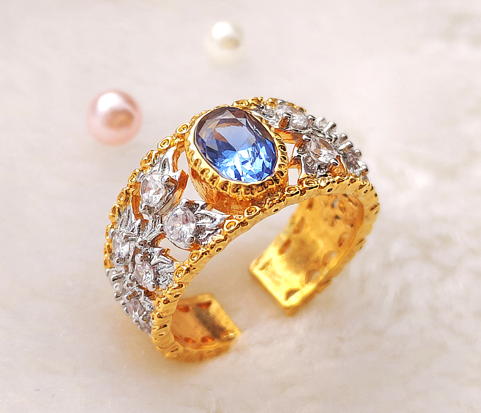 N2501122◆Bigstone◆【イタリア彫刻の透かし彫り】キラキラ輝く*ファッション印象*豪華なリング*13~15号 フリー拍卖