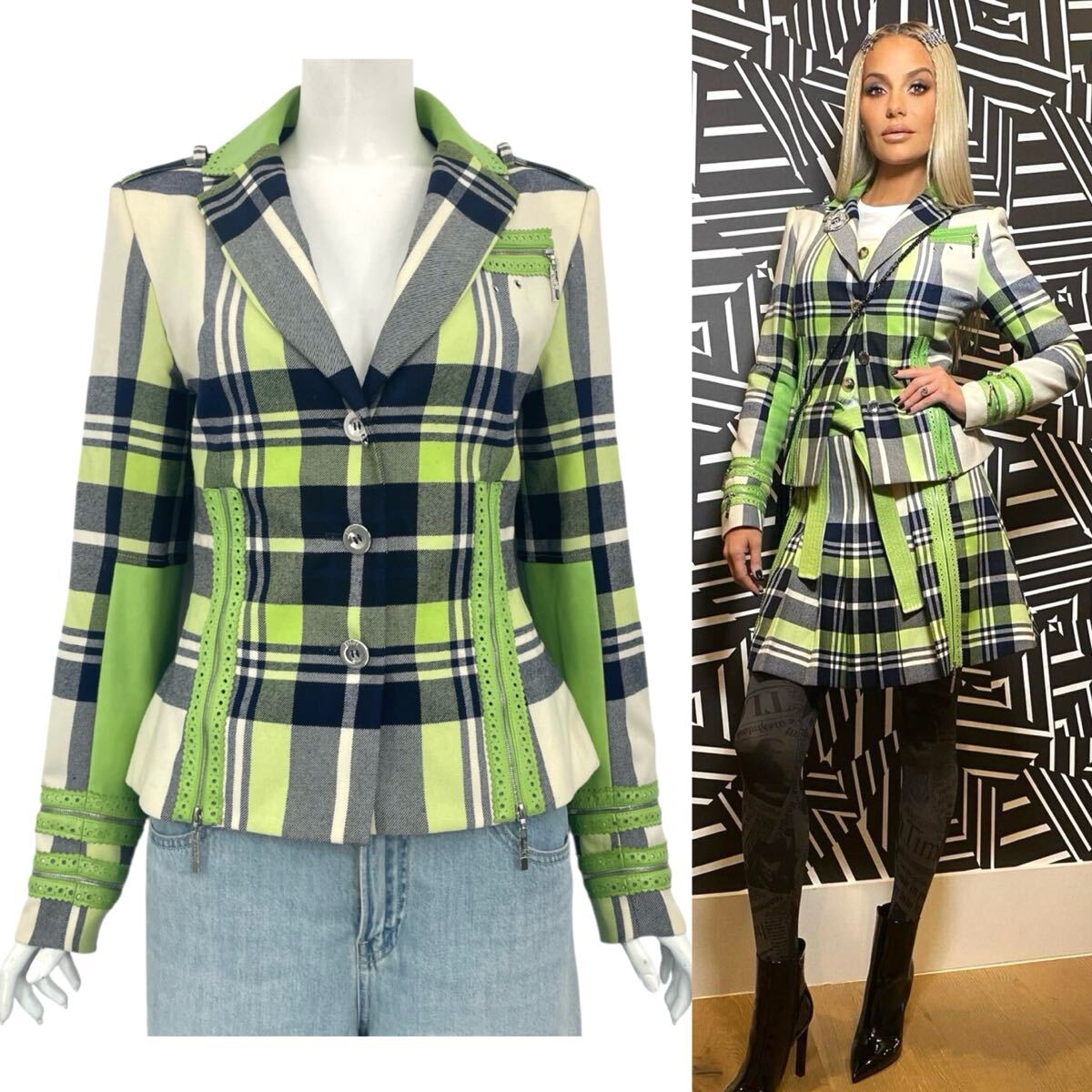 超レア 極美品 Christian Dior ディオール ジャケット ガリアーノ期 ドリット・ケムスリー着用同型 ビバリーヒルズ・リアルハウスワイブス拍卖