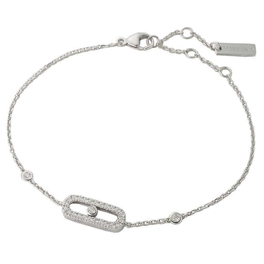 メシカ ダイヤモンド ムーヴ ウノ ブレスレット 04706-WG K18WG 箱・Gカード付拍卖