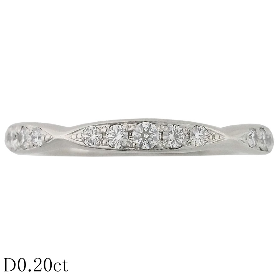 ダイヤモンド/0.20ct デザイン リング Pt950 7.5号拍卖