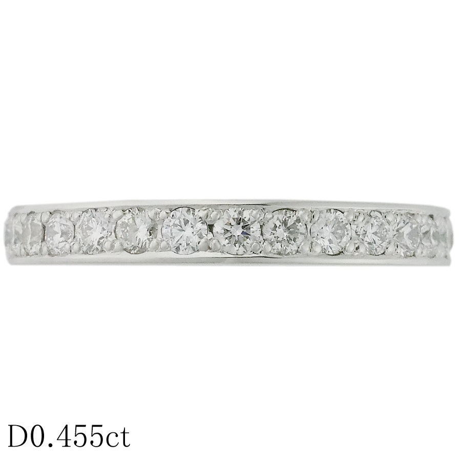 ダイヤモンド/0.455ct ハーフエタニティ リング Pt950 12.5号拍卖