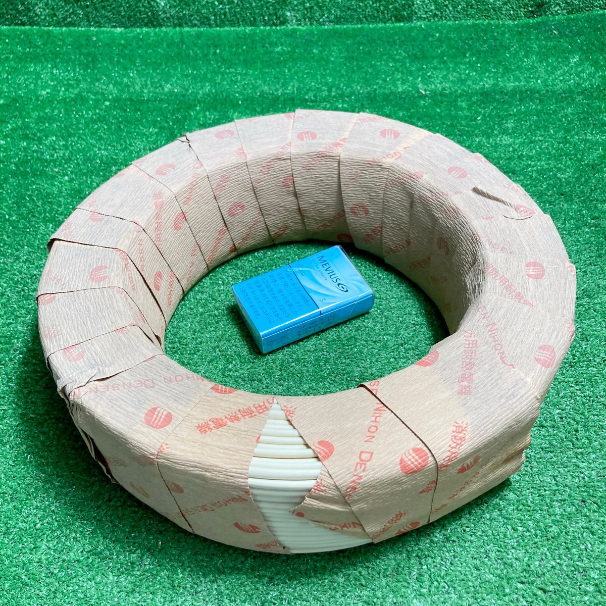 浜睦c326 日本電線 消防用耐熱電線■2芯(赤白) 外径(約φ3.8mm)重さ(約5.5kg)拍卖