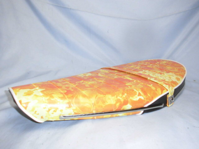 ■6V シャリー 極低 オレンジ花柄シート タックロール カスタムシート CF70 CF50 HANAGARA拍卖