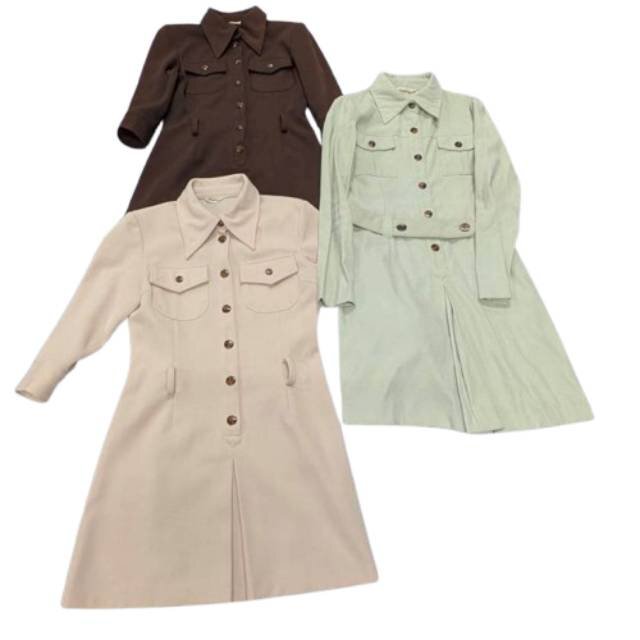 【3点まとめ】Pavarotti パヴァロッティなど ワンピース ミニ丈 レディース ライトグリーン ベージュ ブラウン アパレル 衣類 スカート拍卖