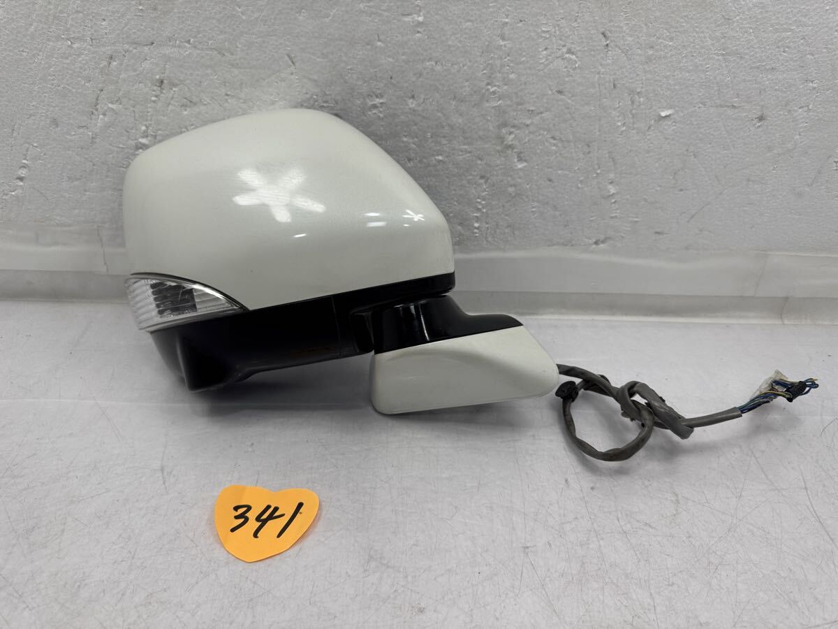 エルグランド E52 純正 サイドミラー ドアミラー 右 右側 運転席 QAB ホワイトパール 12ピン (341)拍卖